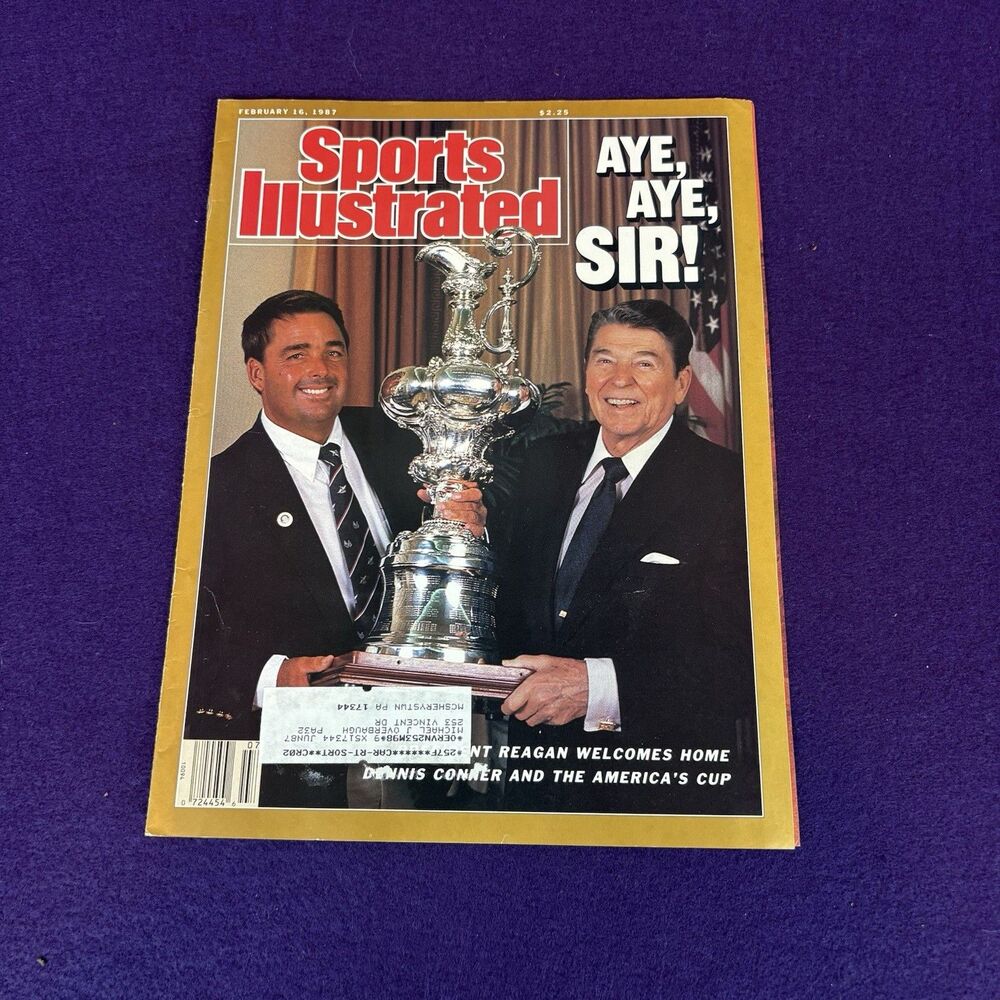 Sports Illustrated President Reagan Dennis Conner America’s Cup Magazine Cover